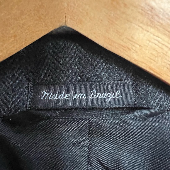 Gerald Austin Grey Herringbone Top Trench Coat 40 - Picture 4 of 11